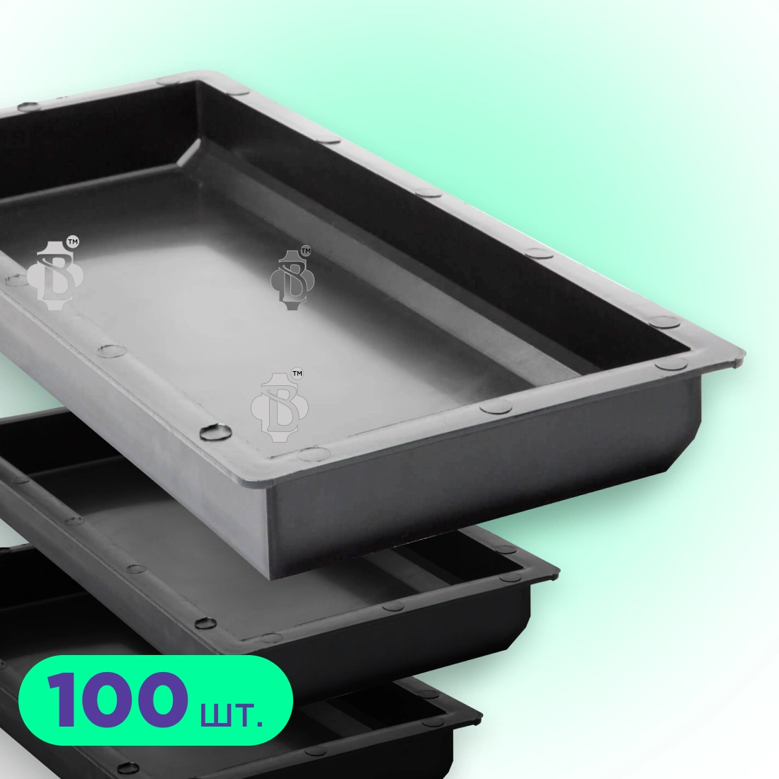 Форма для Бордюру 100шт 500x210x45 для тротуарної плитки, Верес-2007