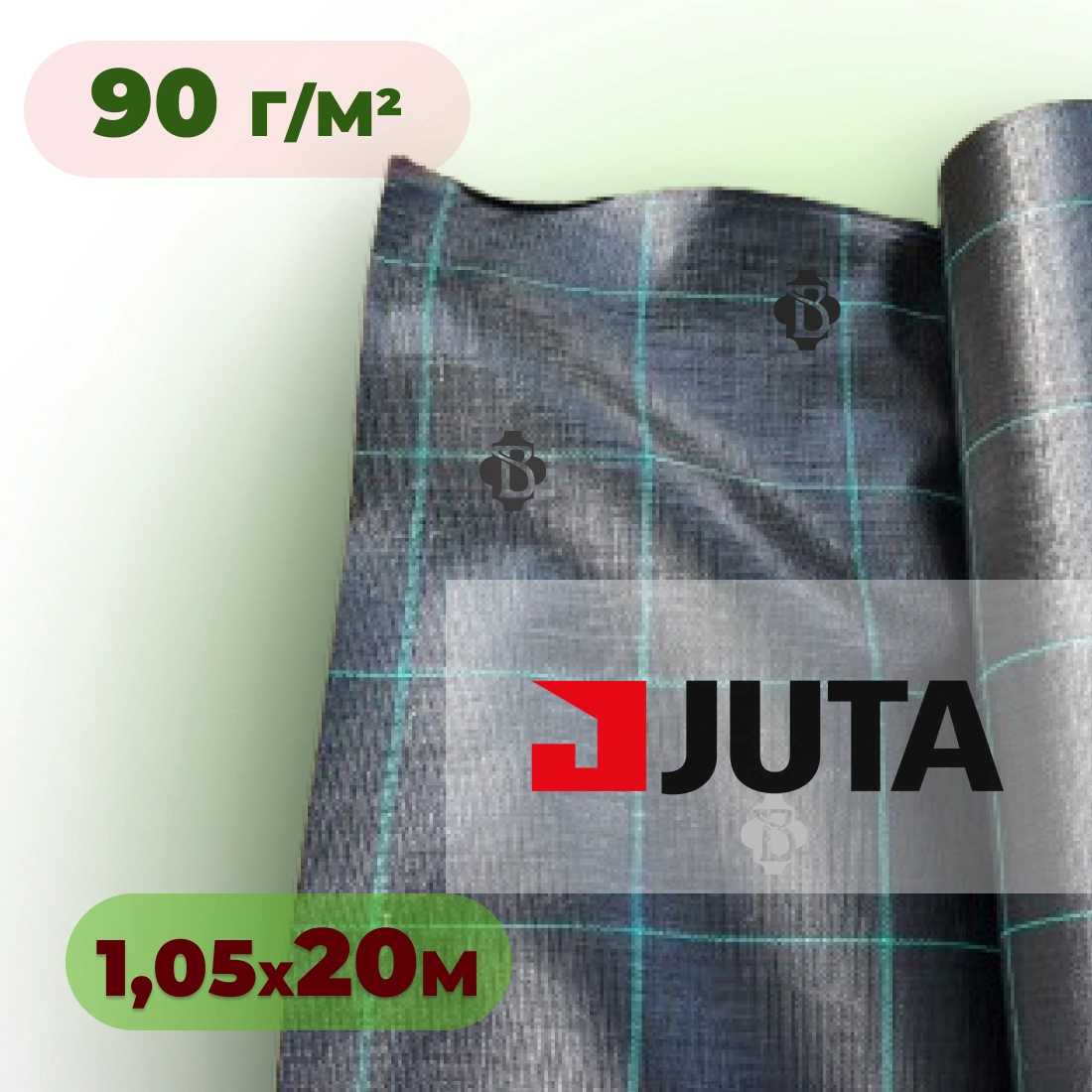 Агротканина 90 г/м² 1,05×20 м JUTA Чехія чорна (агроволокно)