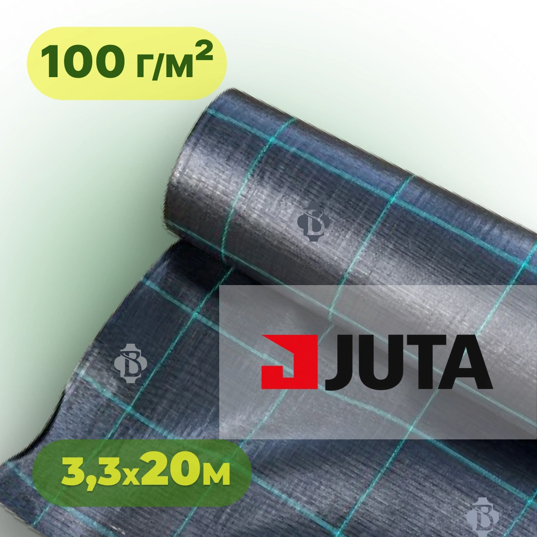 Агротканина 100 г/м² 3,3×20 м JUTA Чехія чорна (агроволокно)