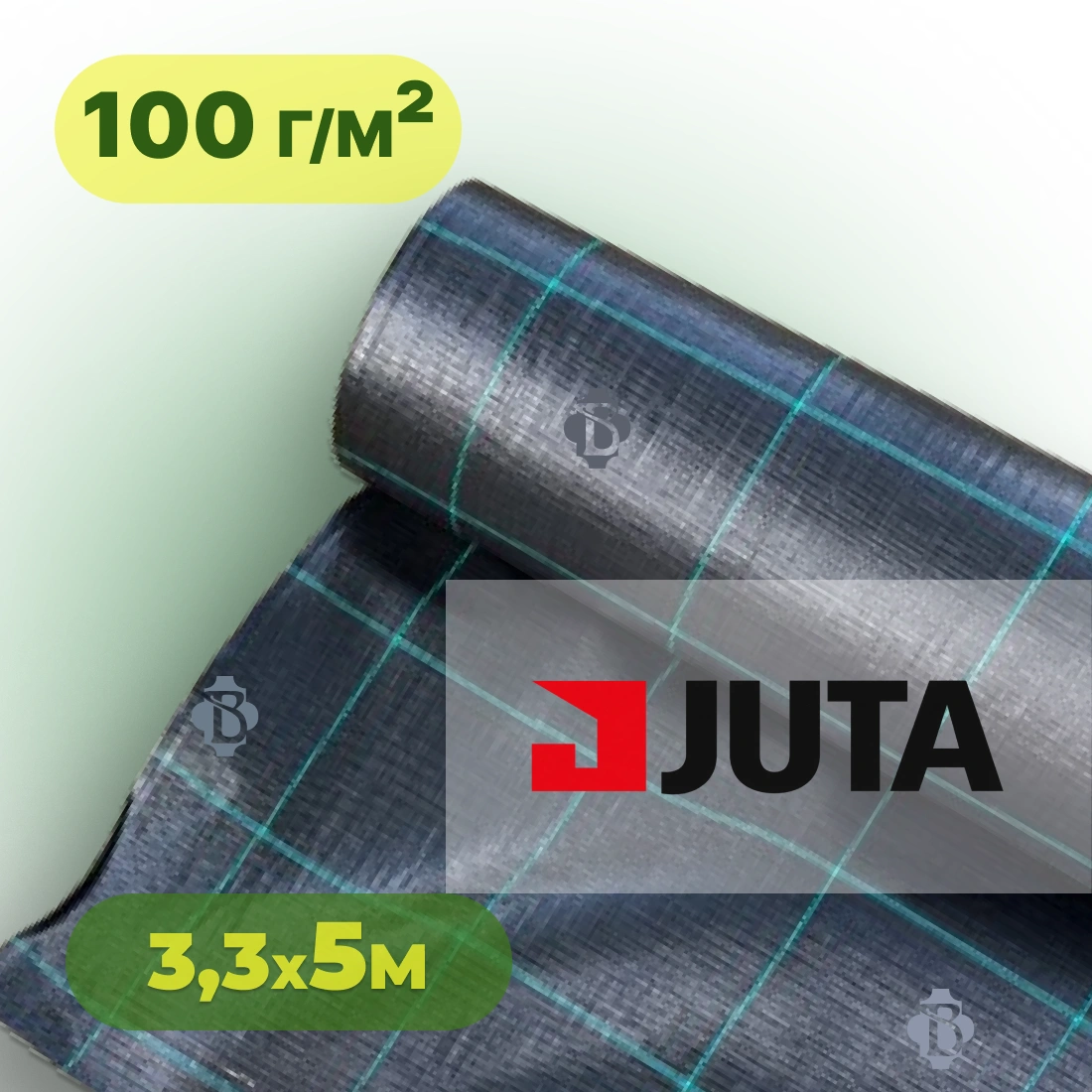 Агротканина 100 г/м² 3,3×5 м JUTA Чехія чорна (агроволокно)