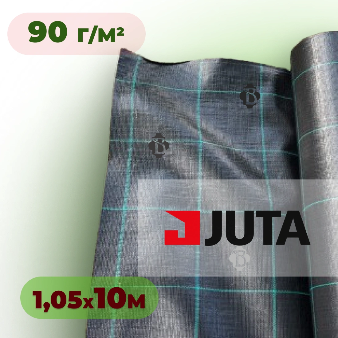 Агротканина 90 г/м² 1,05×10 м JUTA Чехія чорна (агроволокно)