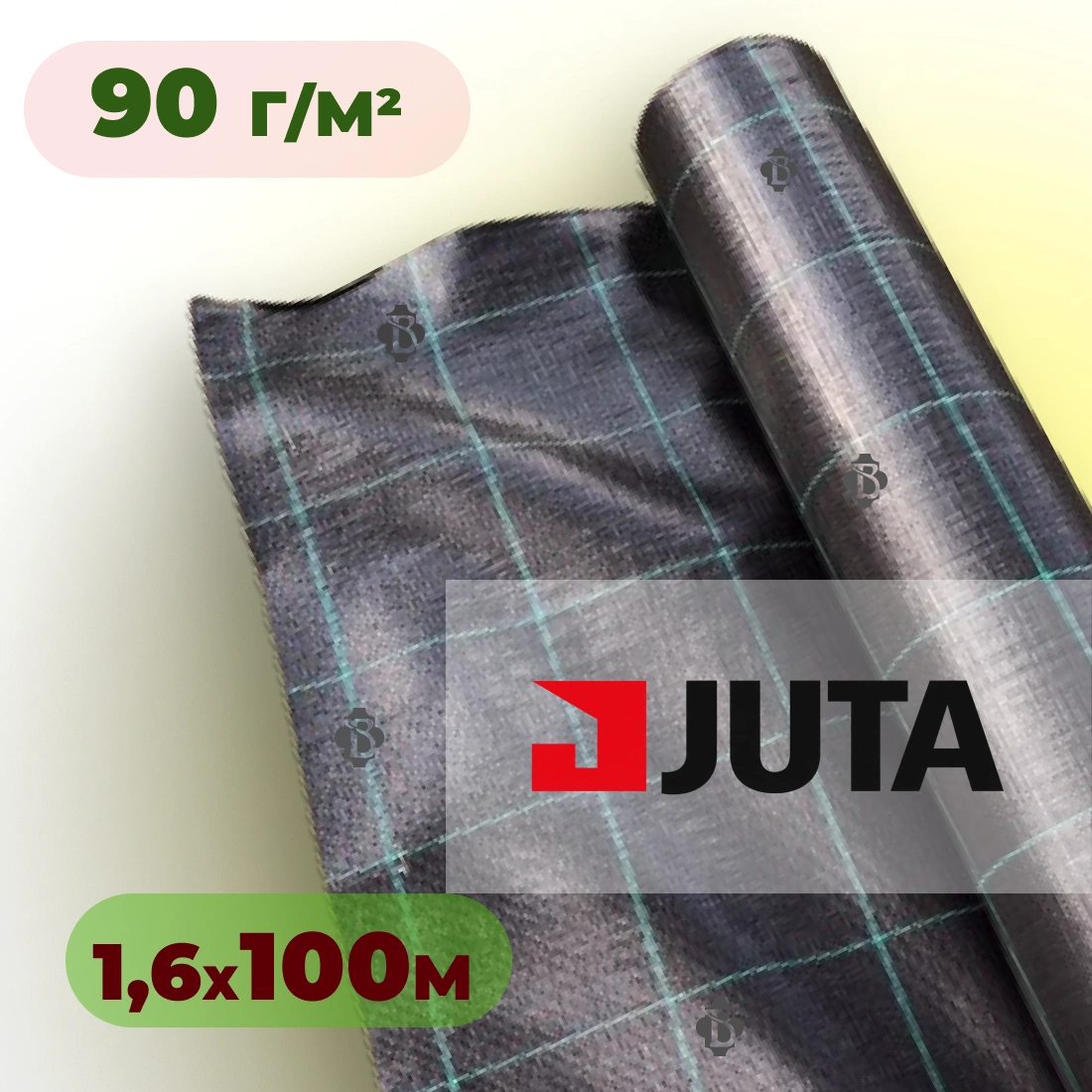 Агротканина 90 г/м² 1,6×100 м JUTA Чехія чорна (агроволокно)