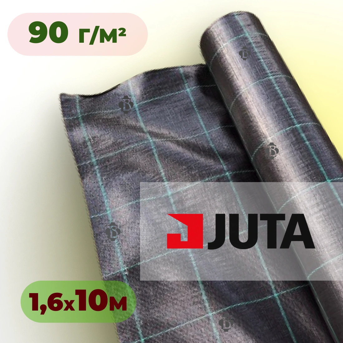 Агротканина 90 г/м² 1,6×10 м JUTA Чехія чорна (агроволокно)