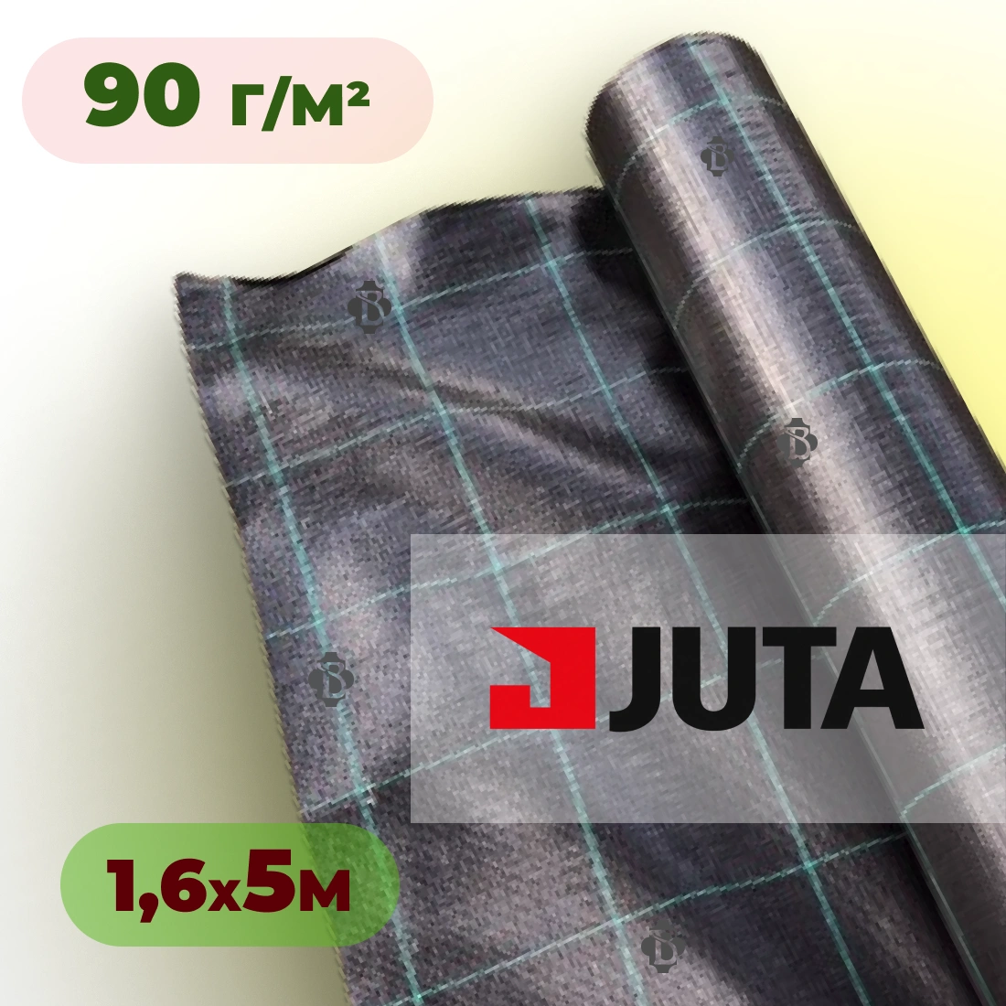 Агротканина 90 г/м² 1,6×5 м JUTA Чехія чорна (агроволокно)