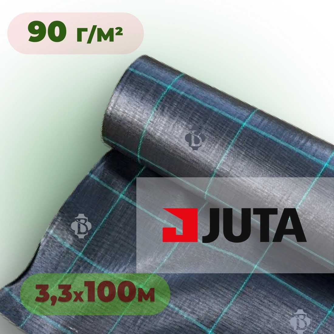 Агротканина 90 г/м² 3,3×100 м JUTA Чехія чорна (агроволокно)