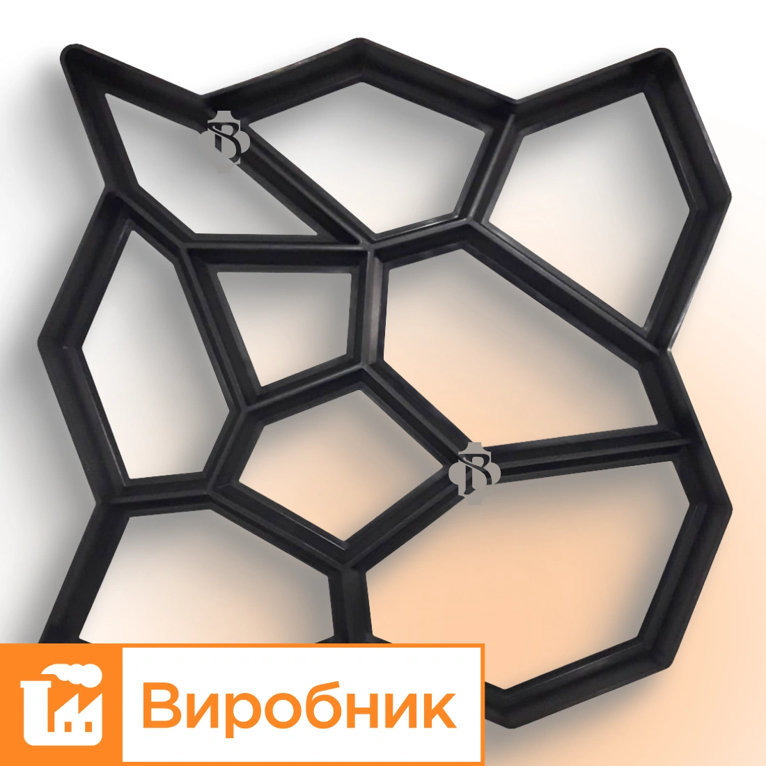 Форма для садової доріжки Камінці 60×60 см | виробник | Верес-2007