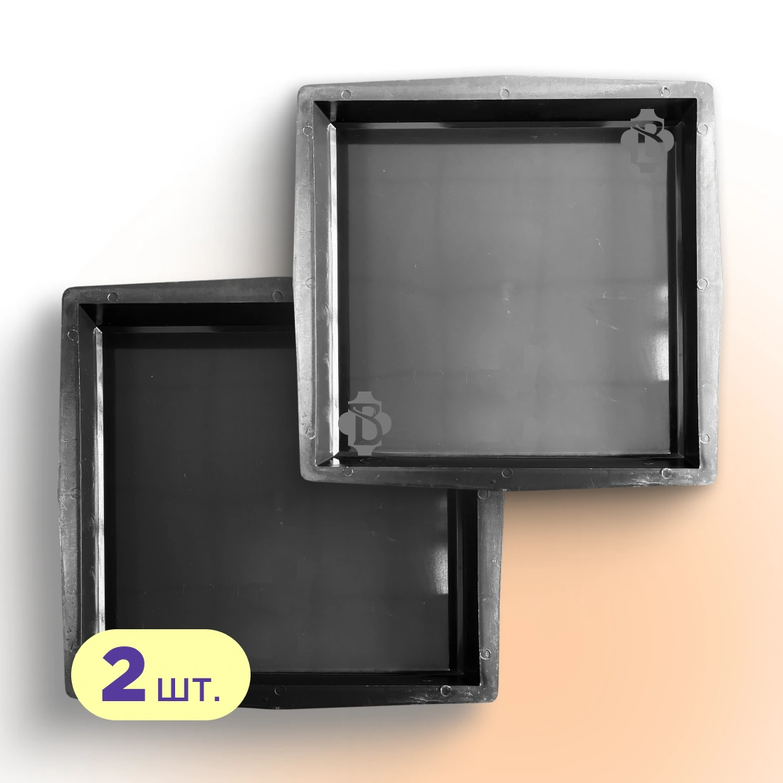 Форми 400х400 для тротуарної плитки Квадрат гладкий 2шт, Верес-2007