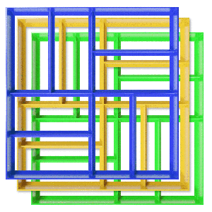 Mould for Garden path slabs Parquet 3 pcs, manufacter Veres-2007