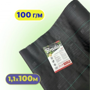 Агротканина Bradas 1,1×100 м 100 г/м² чорна