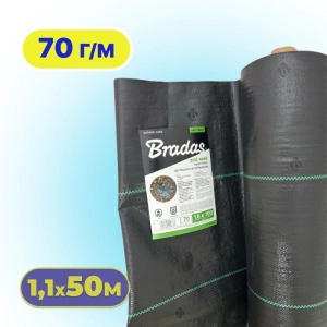 Агротканина Bradas 1,1×50 м 70 г/м² чорна