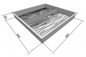 Форми 400х400 для тротуарної плитки Дошка 8шт, Верес-2007