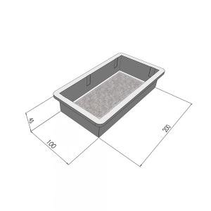 Форми h45 для тротуарної плитки Цегла шагрень 30шт, Верес-2007