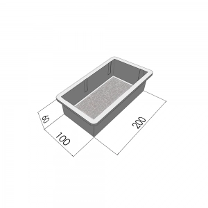 Форми h60 для тротуарної плитки Цегла шагрень 100шт, Верес-2007