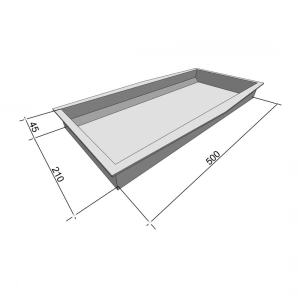 Форма для Бордюру 500x210x45 для тротуарної плитки, Верес-2007