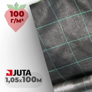 Агротканина JUTA 100 г/м², 1,05×100 м, сітка 15×15 см, Чехія