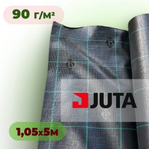 Агротканина 90 г/м² 1,05×5 м JUTA Чехія чорна (агроволокно)