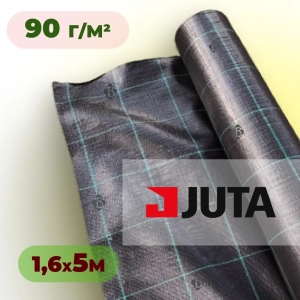 Агротканина 90 г/м² 1,6×5 м JUTA Чехія чорна (агроволокно)