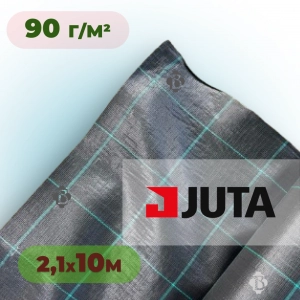 Агротканина 90 г/м² 2,1×10 м JUTA Чехія чорна (агроволокно)