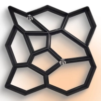 Форма Садової доріжки 600x600x50 посилена  Камінці, виробник Верес-2007