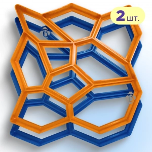 Форма Садової доріжки 2шт 600x600x50 посилена Камінці, виробник Верес-2007