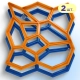 Форма Садової доріжки 2шт 600x600x50 посилена Камінці, виробник Верес-2007