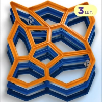 Форма Садової доріжки 3шт 600х600х50 Камінці, виробник Верес-2007, 600x600x50 посилена