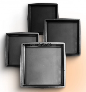 Форми 500х500 для тротуарної плитки Квадрат гладкий 4шт, Верес-2007