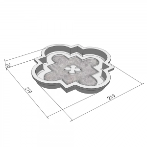 Форми для тротуарної плитки 4 пари Лілія велика і мала h25, Верес-2007