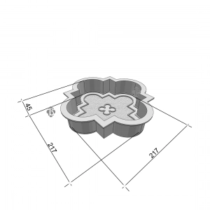 Форми для тротуарної плитки 6 пар Лілія велика і мала h45, Верес-2007