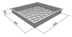 Форми 400x400 для тротуарної плитки Люк 100 шт, Верес-2007