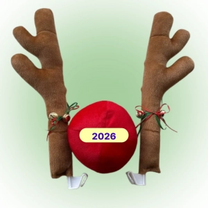 Різдвяні ріжки на автомобіль з носом оленя