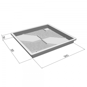 Форми 300х300 для тротуарної плитки Троянда Вітрів 2шт, Верес-2007