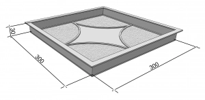 Форми 300х300 для тротуарної плитки Зірка 8шт, Верес-2007