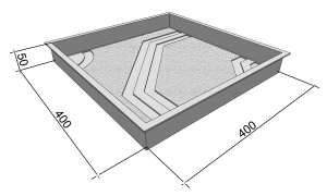 Moulds 400x400 for paving slabs Octagon 10 pcs., September 2007