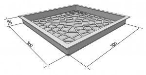 Форми 300х300 для тротуарної плитки Павутинка 25шт,  Верес-2007